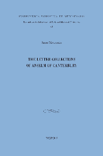 The Letter Collections of Anselm of Canterbury