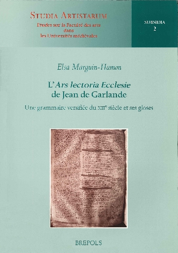 L' 'Ars lectoria Ecclesie' de Jean de Garlande